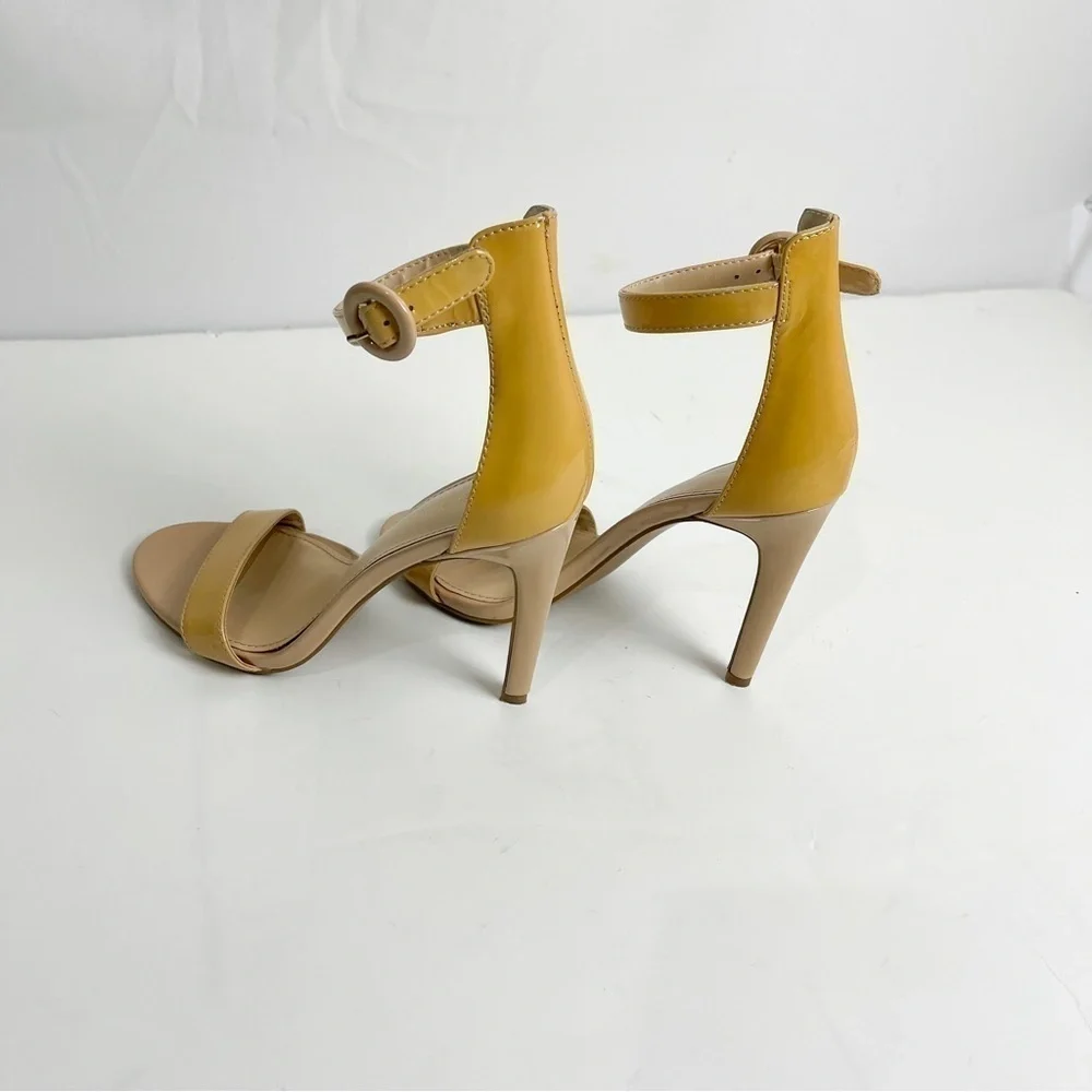 Saks 5th Avenue Charlize Strappy Nude Heels Size 6